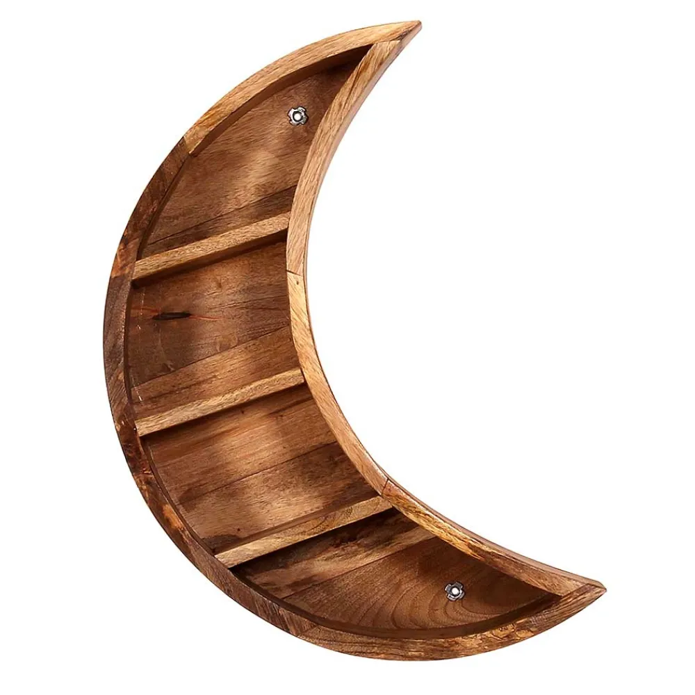 Wohnen Naturholzmöbel|Designermöbel*40x60x13 Hängendes Regal Mondsichel Design - Bageria