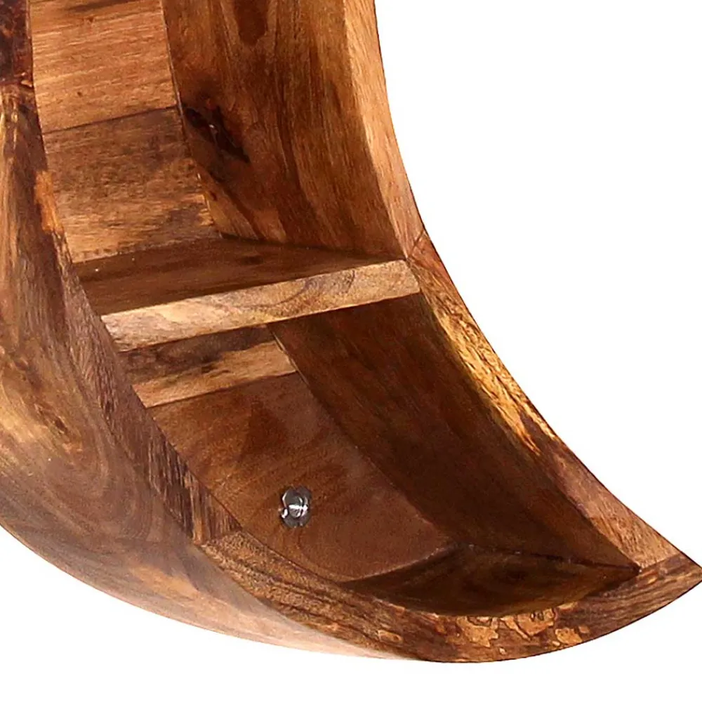 Wohnen Naturholzmöbel|Designermöbel*40x60x13 Hängendes Regal Mondsichel Design - Bageria