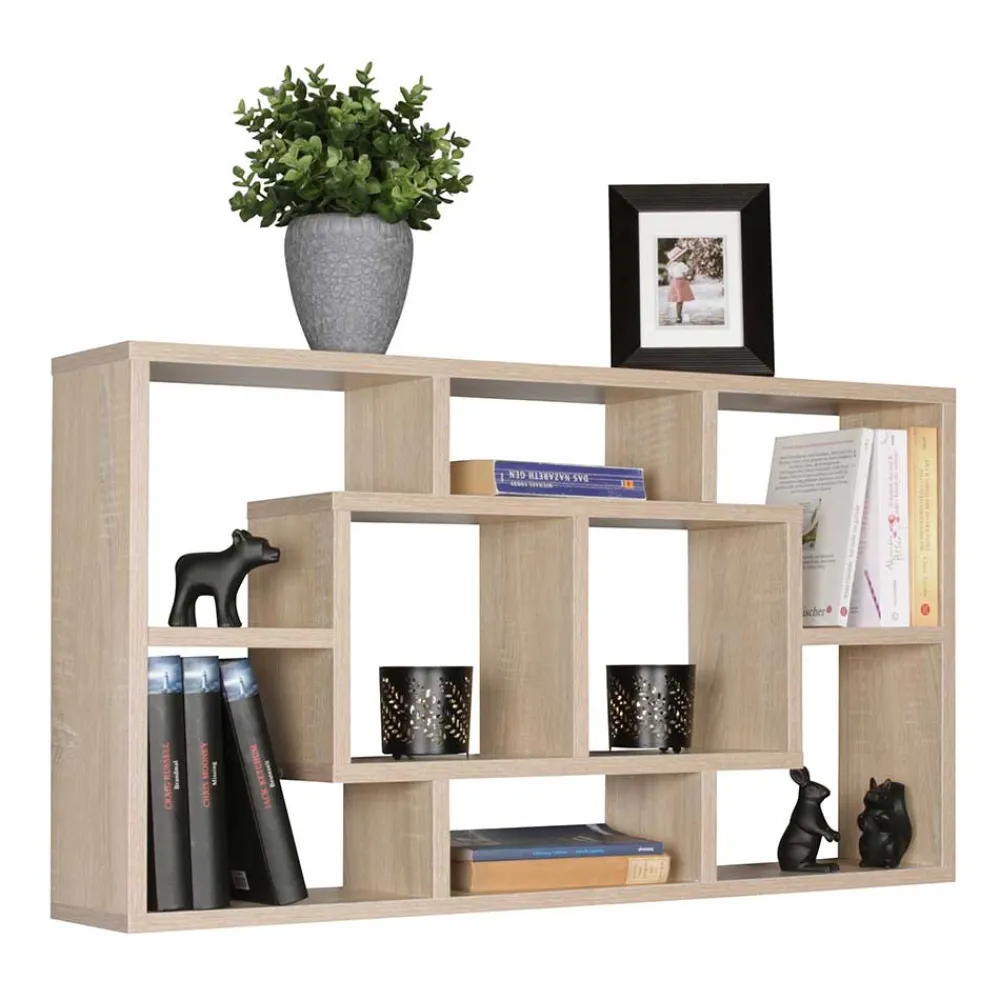 Wohnen Esszimmerregale|Wohnzimmer-Regale*85x48x16 Hängeregal mit acht Fächern - Franklin