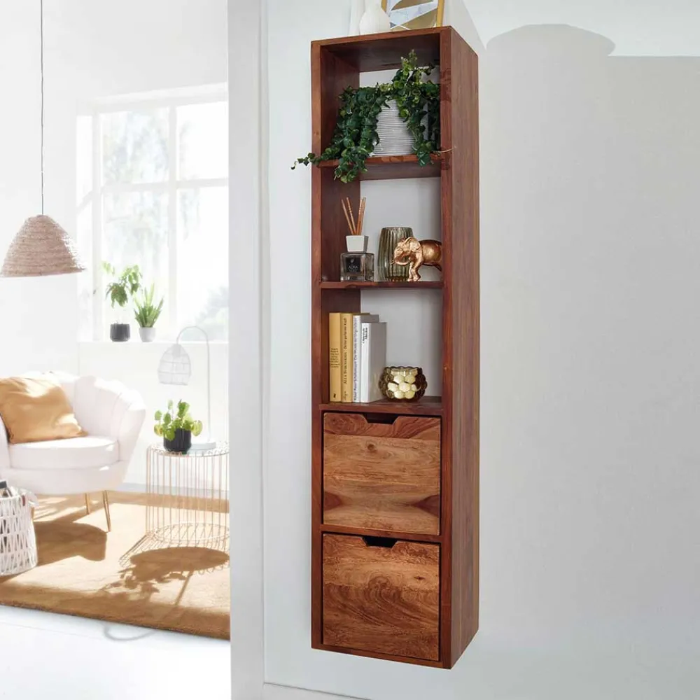 Wohnen Wohnzimmer-Regale|Esszimmerregale*35x150x30 Hängeregal mit drei Fächern - Elmin