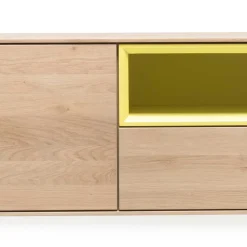 Wohnen 205x43x40 Hängeschrank fürs Wohnzimmer in Eiche Bianco - Enifra