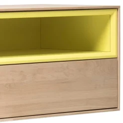 Wohnen 205x43x40 Hängeschrank fürs Wohnzimmer in Eiche Bianco - Enifra