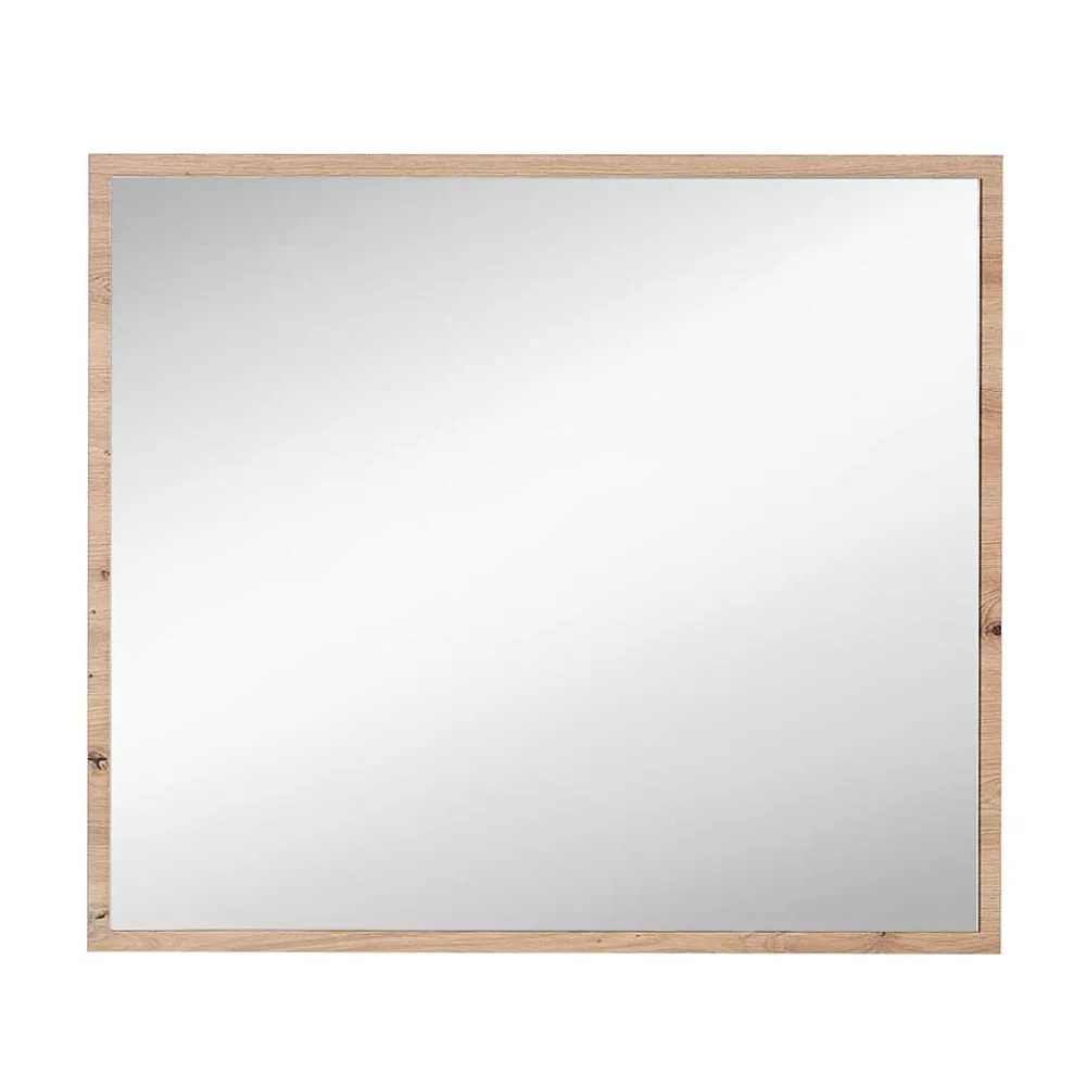Wohnen Spiegel|Flurspiegel*80x70x2 Hängespiegel mit Rahmen in Holzoptik - Kuetra