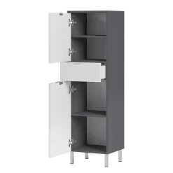 Wohnen Badschränke*34x120x34 Hochglanz Badschrank in Weiß - Otrus