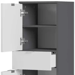 Wohnen Badschränke*34x120x34 Hochglanz Badschrank in Weiß - Otrus