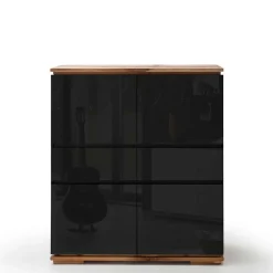 Wohnen Kommoden|Esszimmerschränke*102x115x40 Hochglanz Kommode in Schwarz - Ercurs
