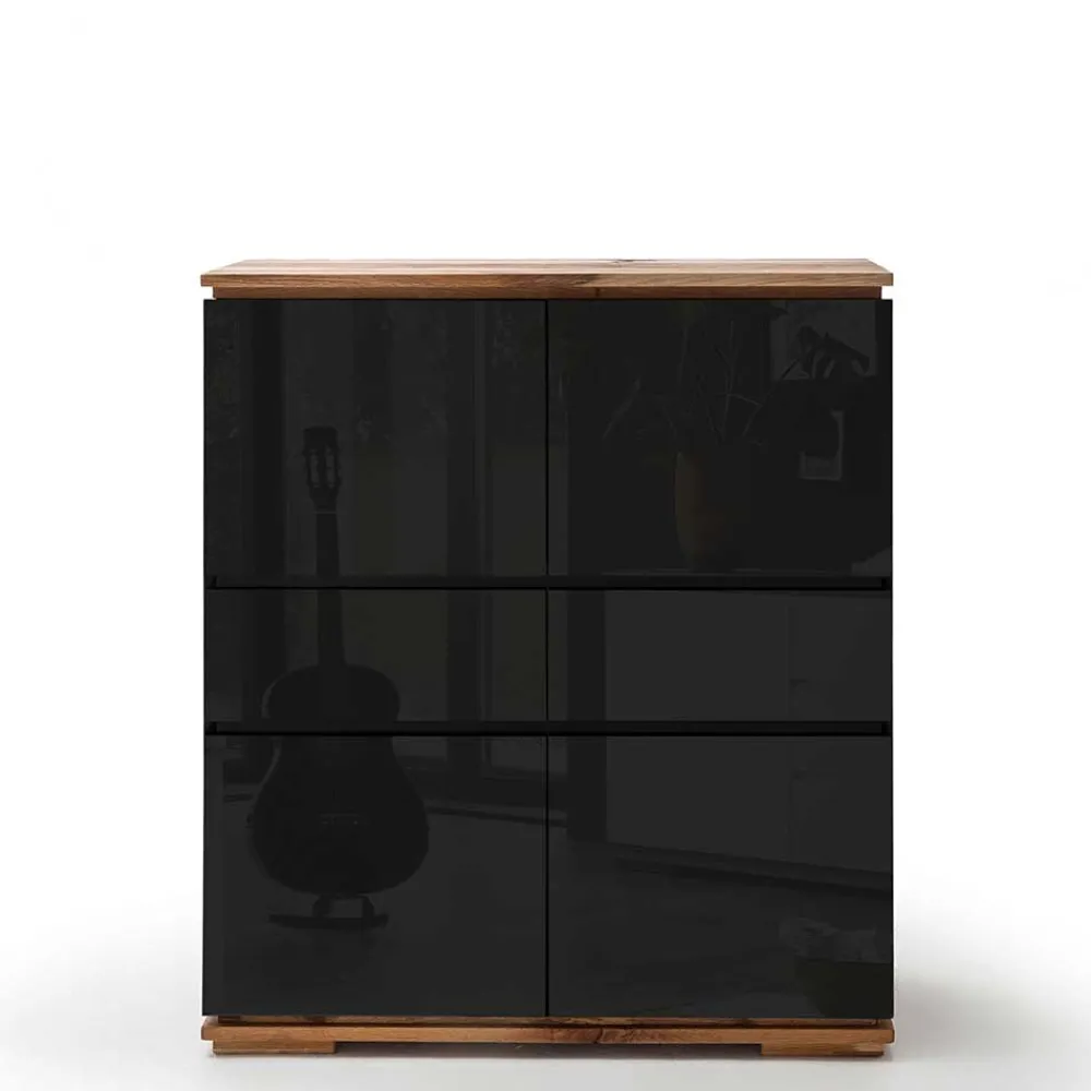 Wohnen Kommoden|Esszimmerschränke*102x115x40 Hochglanz Kommode in Schwarz - Ercurs