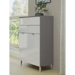 Wohnen 60x97x34 Hochglanz Kommode in Weiß - Otrus