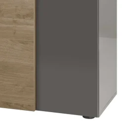 Wohnen 181x94x44 Hochglanz Sideboard in Dunkelgrau - Eracosta