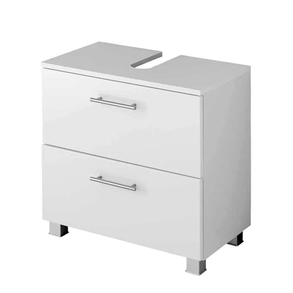 Wohnen Waschtisch|Waschbeckenunterschränke*60x59x35 Hochglanz Unterbeckenschrank in Weiß - Vohdan