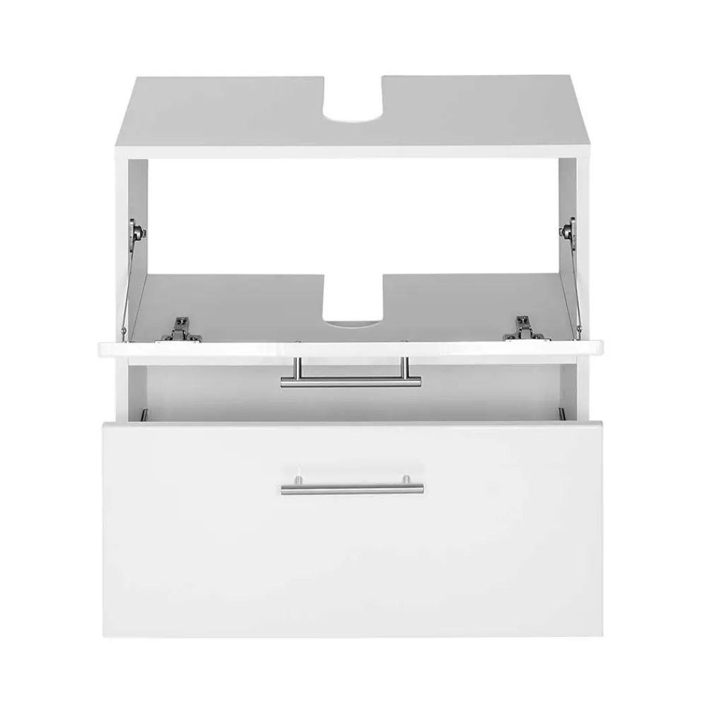 Wohnen Waschtisch|Waschbeckenunterschränke*60x59x35 Hochglanz Unterbeckenschrank in Weiß - Vohdan