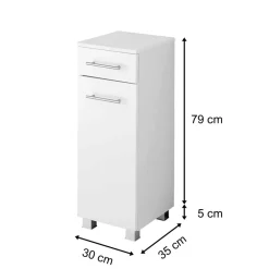 Wohnen 30x84x35 Hochglanz Unterschrank fürs Bad - Vohdan