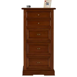 Wohnen 60x119x38 Hochkommode in Walnuss Braun - Istefanio