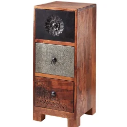 Wohnen 30x71x30 Hochkommode mit 3 Schubladen - Welina