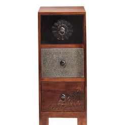 Wohnen 30x71x30 Hochkommode mit 3 Schubladen - Welina