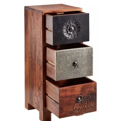 Wohnen 30x71x30 Hochkommode mit 3 Schubladen - Welina