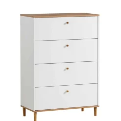 Wohnen 80x117x40 Hochkommode mit vier Schubladen - Ambreros