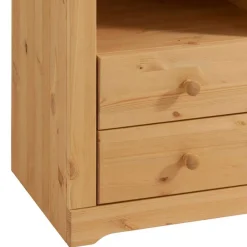 Wohnen 55x100x35 Hochkommode mit zwei Fächern - Silevos