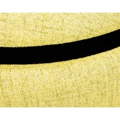 Wohnen 42x36x30 Hocker mit Griff in Gelbgrün Stoff - Domiano