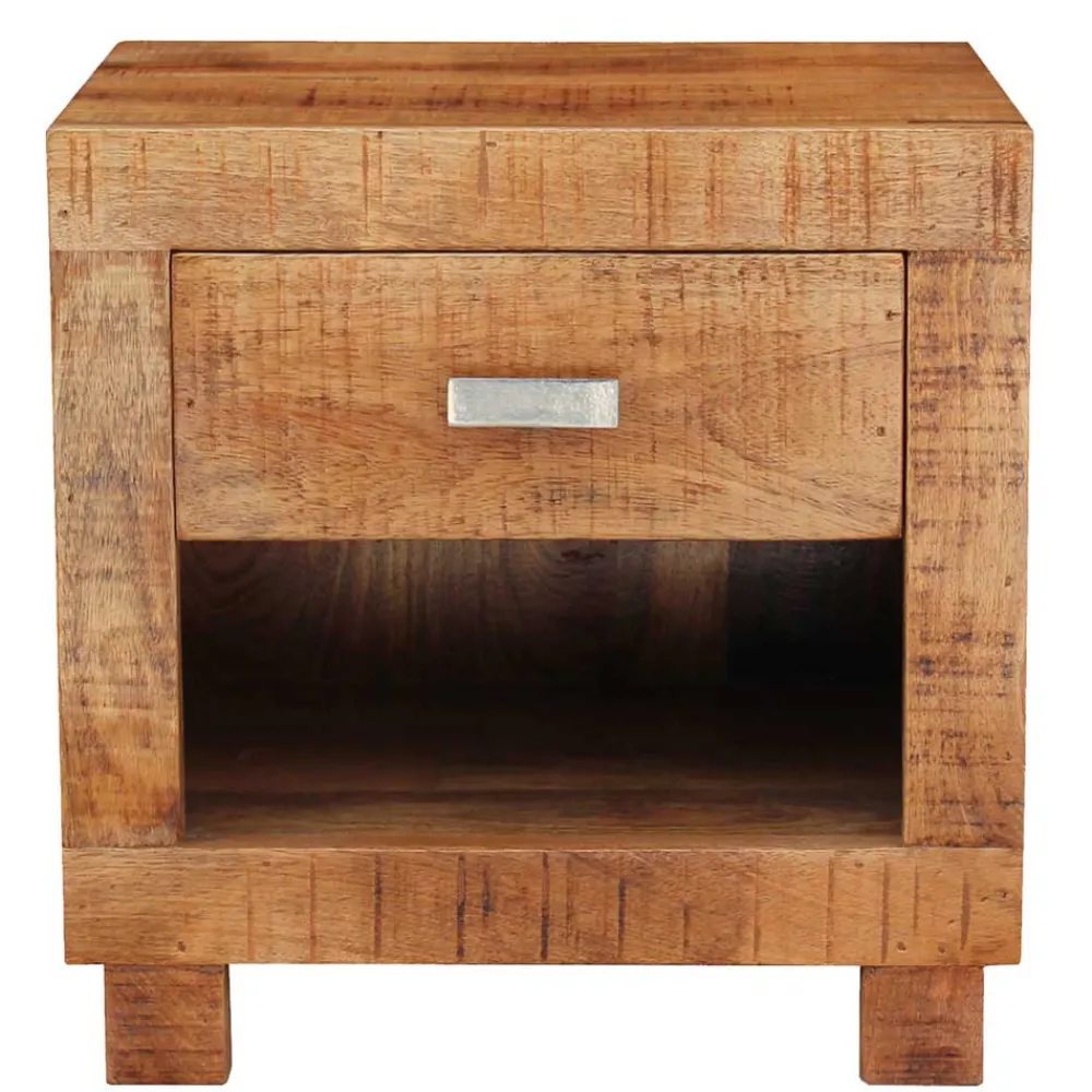 Wohnen Kommoden|Nachttische*40x40x30 Holz Nachtkonsole mit Schublade & Fach - Lance