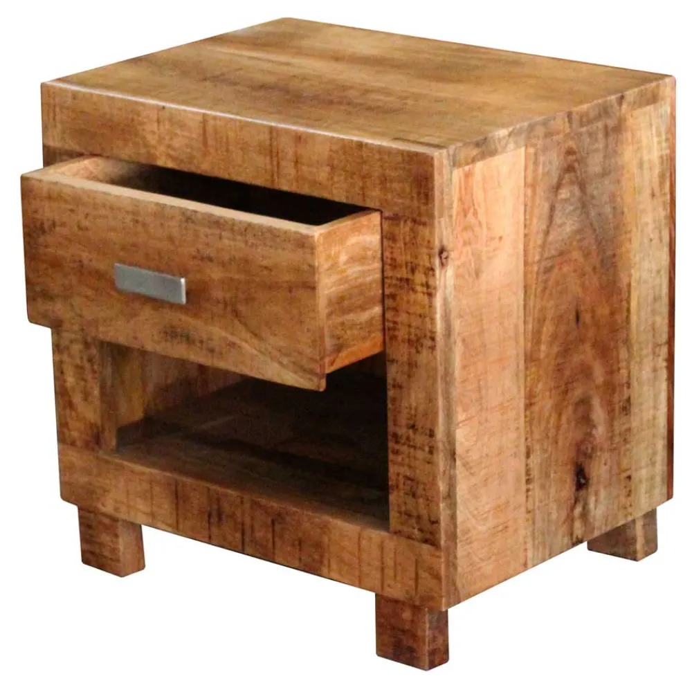 Wohnen Kommoden|Nachttische*40x40x30 Holz Nachtkonsole mit Schublade & Fach - Lance