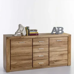 Wohnen 158x80x40 Holz Sideboard aus Wildeiche - Maila