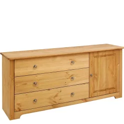 Wohnen 152x68x38 Holzkommode mit 3 breiten Schubladen - Imressa