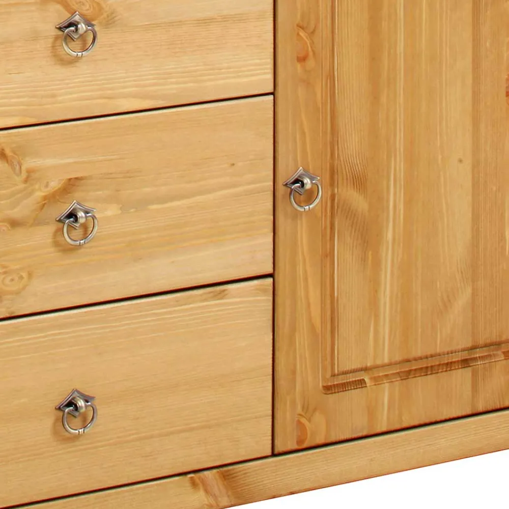 Wohnen 152x68x38 Holzkommode mit 3 breiten Schubladen - Imressa