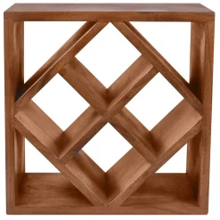 Wohnen 40x40x25 Holzregal für Wein aus Akazie Massivholz - Bernadi