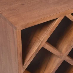 Wohnen 40x40x25 Holzregal für Wein aus Akazie Massivholz - Bernadi