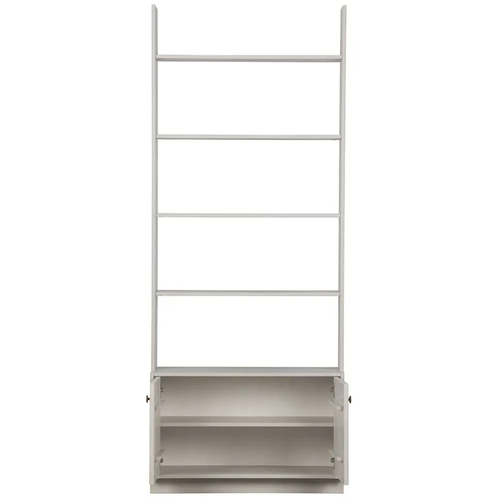 Wohnen 80x200x35 Holzregal in Grau im Skandi Design - Huvina