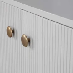 Wohnen 80x200x35 Holzregal in Grau im Skandi Design - Huvina