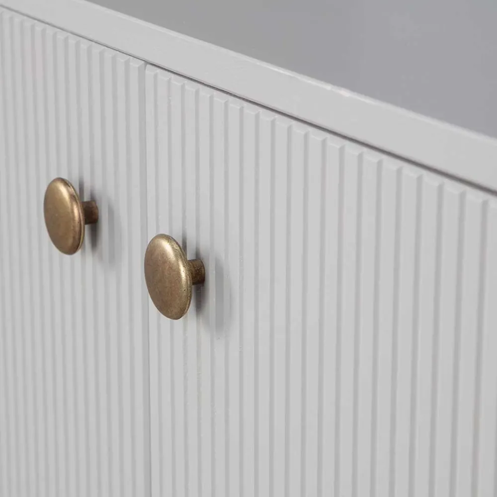 Wohnen 80x200x35 Holzregal in Grau im Skandi Design - Huvina