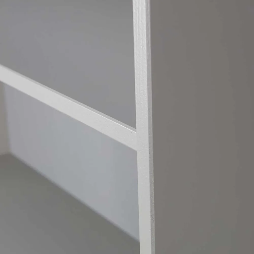 Wohnen 80x200x35 Holzregal in Grau im Skandi Design - Huvina