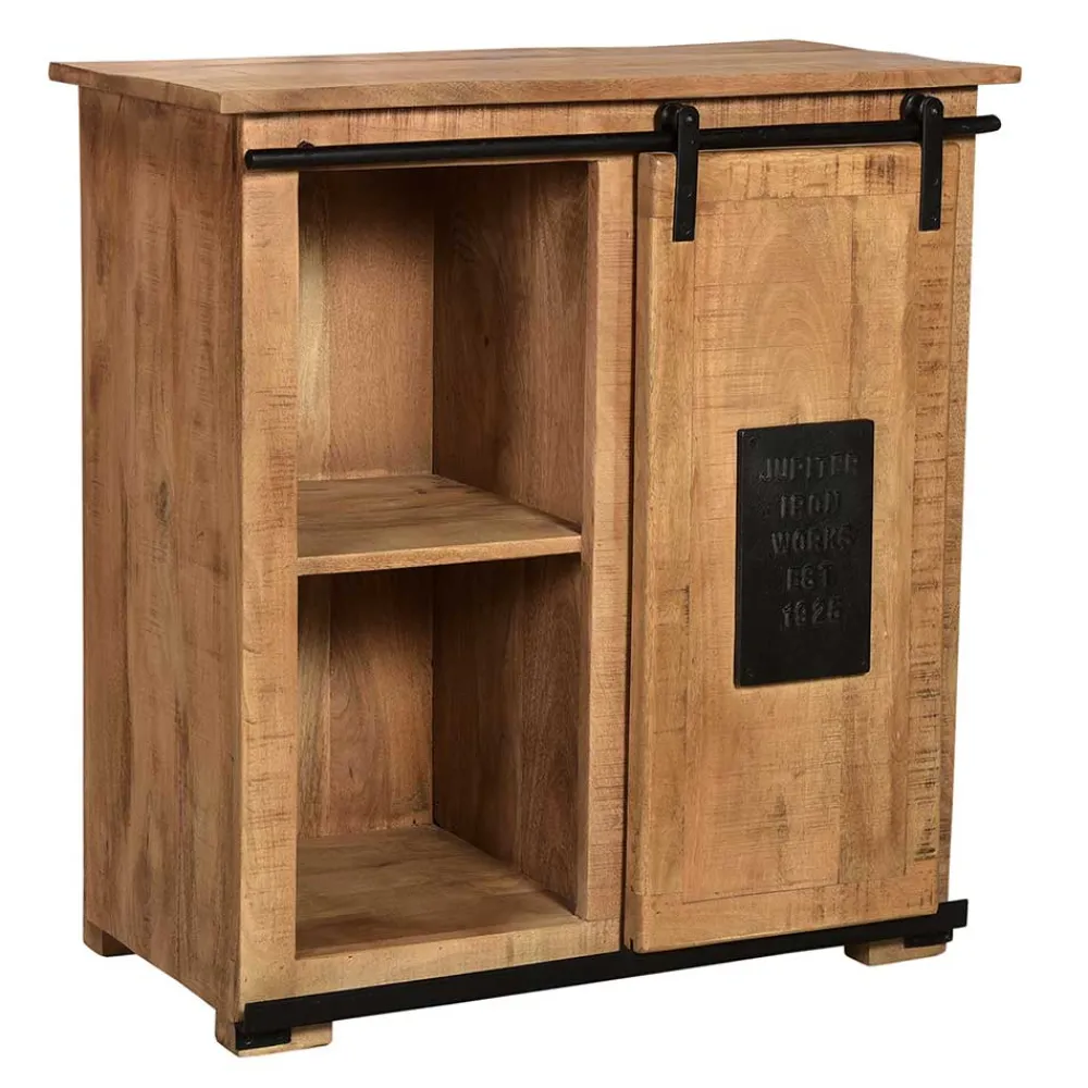 Wohnen 77x80x38 Industrial Kommode mit Schiebetür - Eswan
