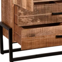 Wohnen 100x160x40 Industrial Schrank mit zwei Türen - Schanow