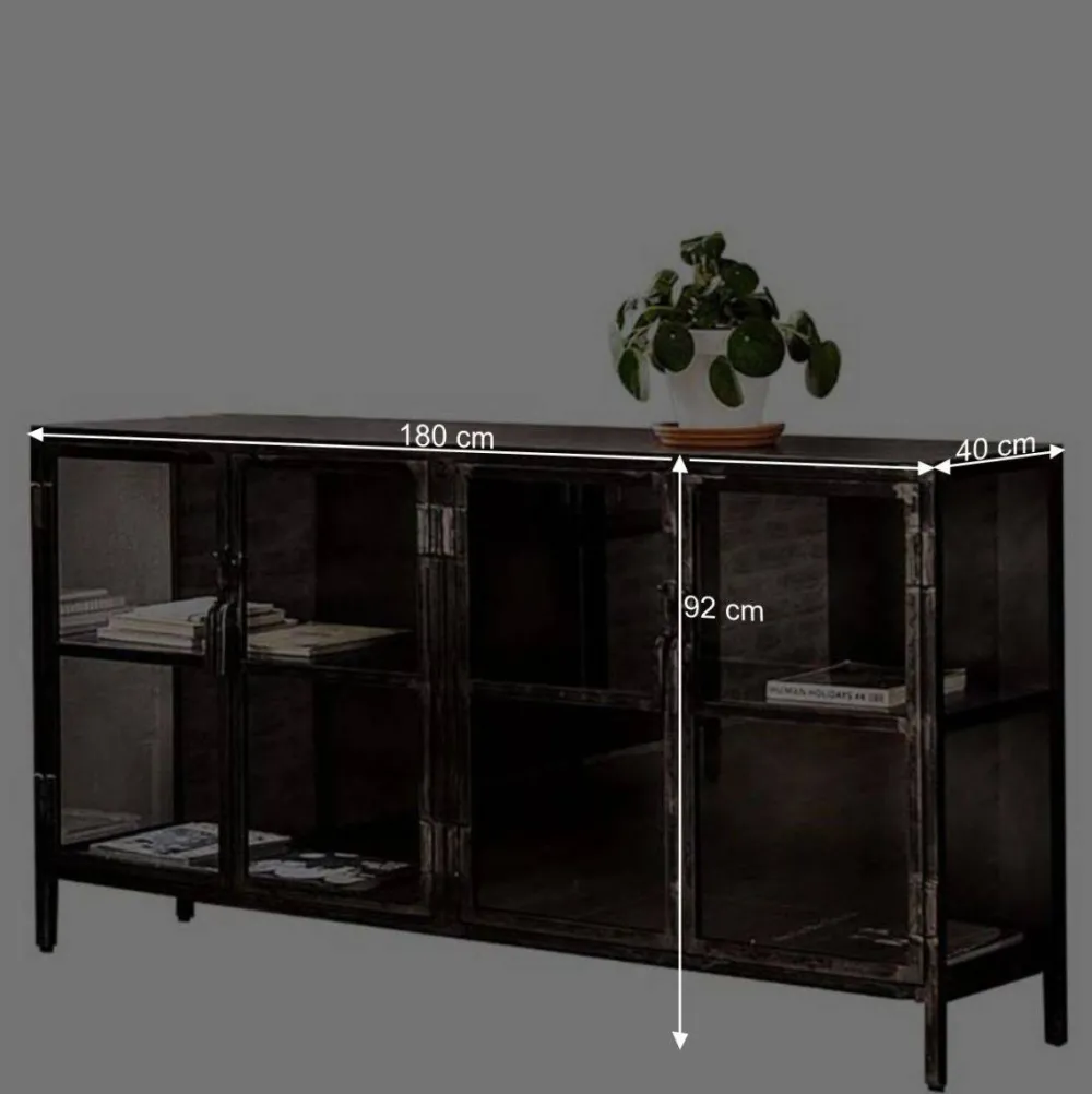 Wohnen Küchenschränke|Sideboards*180x92x40 Industry Sideboard aus Metallguss - Vatros