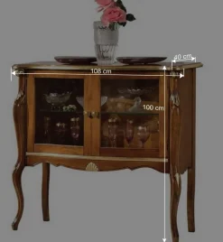 Wohnen Esszimmer-Vitrinen|Italienische Möbel*108x100x40 Italienische Vitrine 2-türig - Carlenna I