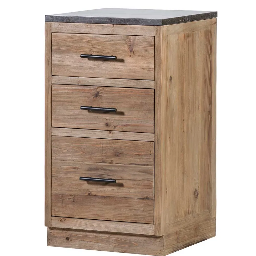 Wohnen 50x90x59 Küche Unterschrank mit drei Schubladen - Macsena