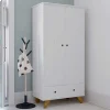 Kinder Wohnen 95x190x50 Kinder Kleiderschrank mit Schublade & Tür - Elfrid