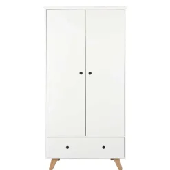 Kinder Wohnen 95x190x50 Kinder Kleiderschrank mit Schublade & Tür - Elfrid