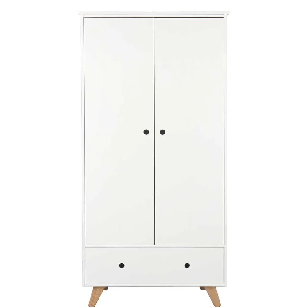Kinder Wohnen 95x190x50 Kinder Kleiderschrank mit Schublade & Tür - Elfrid