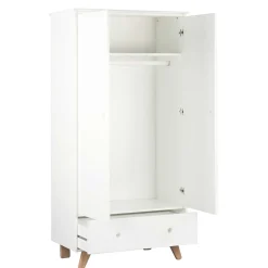 Kinder Wohnen 95x190x50 Kinder Kleiderschrank mit Schublade & Tür - Elfrid