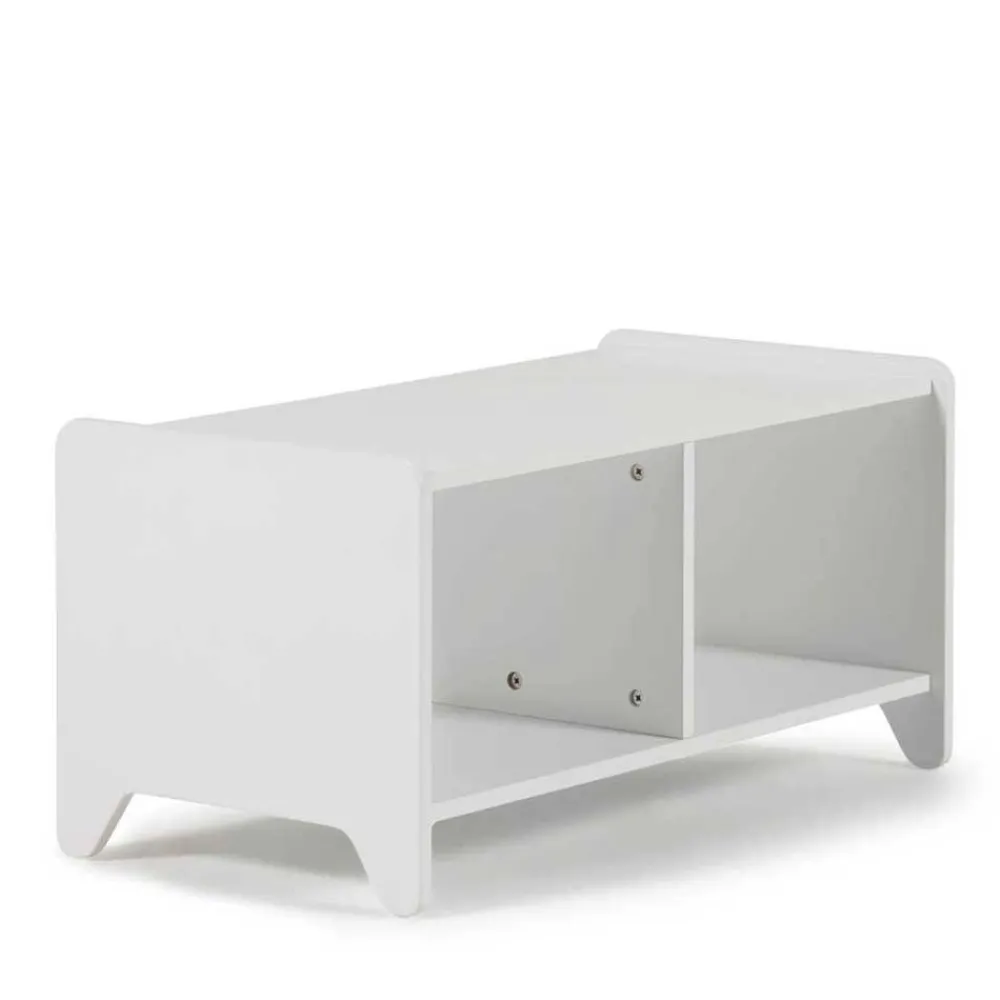 Kinder Wohnen 78x38x40 Kinderzimmerregal in Weiß - Red