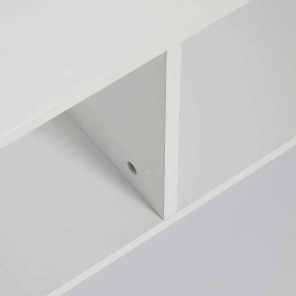 Kinder Wohnen 78x38x40 Kinderzimmerregal in Weiß - Red