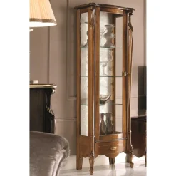 Wohnen 61x183x39 Klassische Vitrine im Italienischen Stil - Carlenna