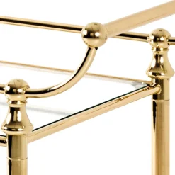 Wohnen Weiße Möbel|Glasmöbel*68x78x40 Klassischer Teewagen mit zwei Glasablagen - Nadia