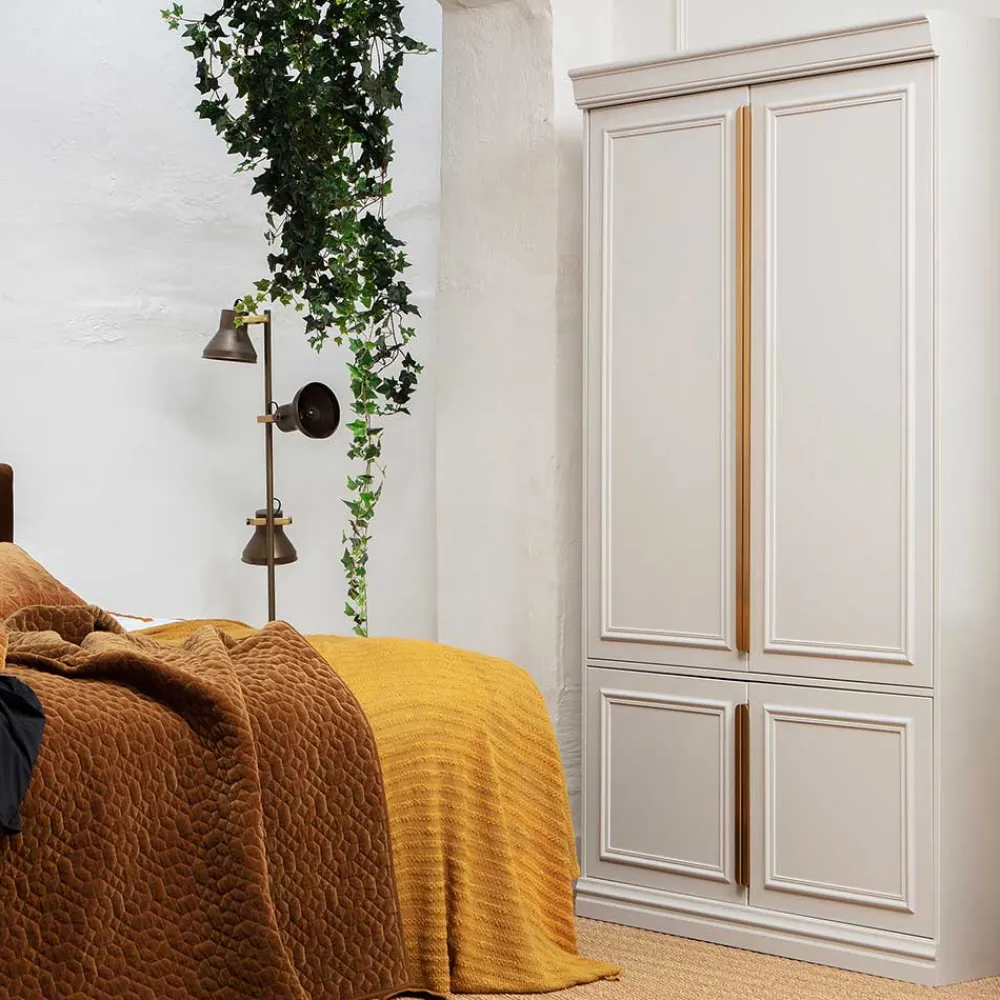 Wohnen Schränke|Kleiderschränke*110x215x62 Kleiderschrank in Hellgrau - Emra