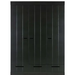 Wohnen Naturholzmöbel|Massivholzmöbel*140x195x53 Kleiderschrank 3-türig & 3 Schubladen - Vindrus