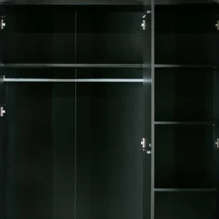 Wohnen Naturholzmöbel|Massivholzmöbel*140x195x53 Kleiderschrank 3-türig & 3 Schubladen - Vindrus